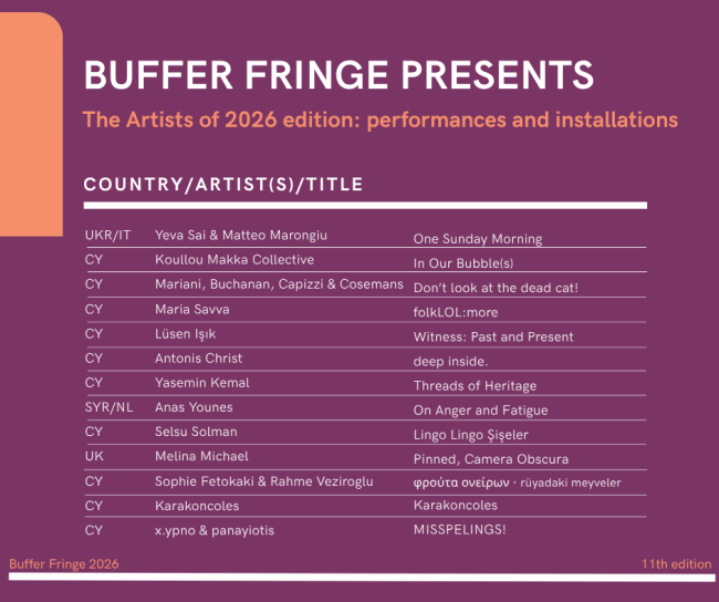 Buffer Fringe Artist landscape announcement
